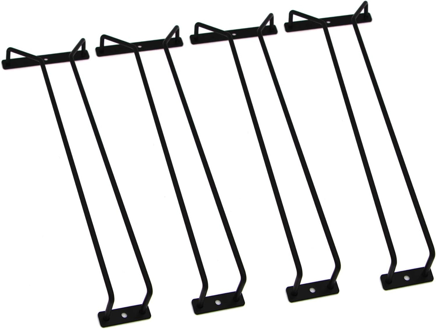 14-Inch Gold Wine Glass Rack, Under Cabinet Wine Glass Holder Stainless Steel Stemware Rack - Hanging Stemware Holder for Cabinet Kitchen Bar, Set of 2