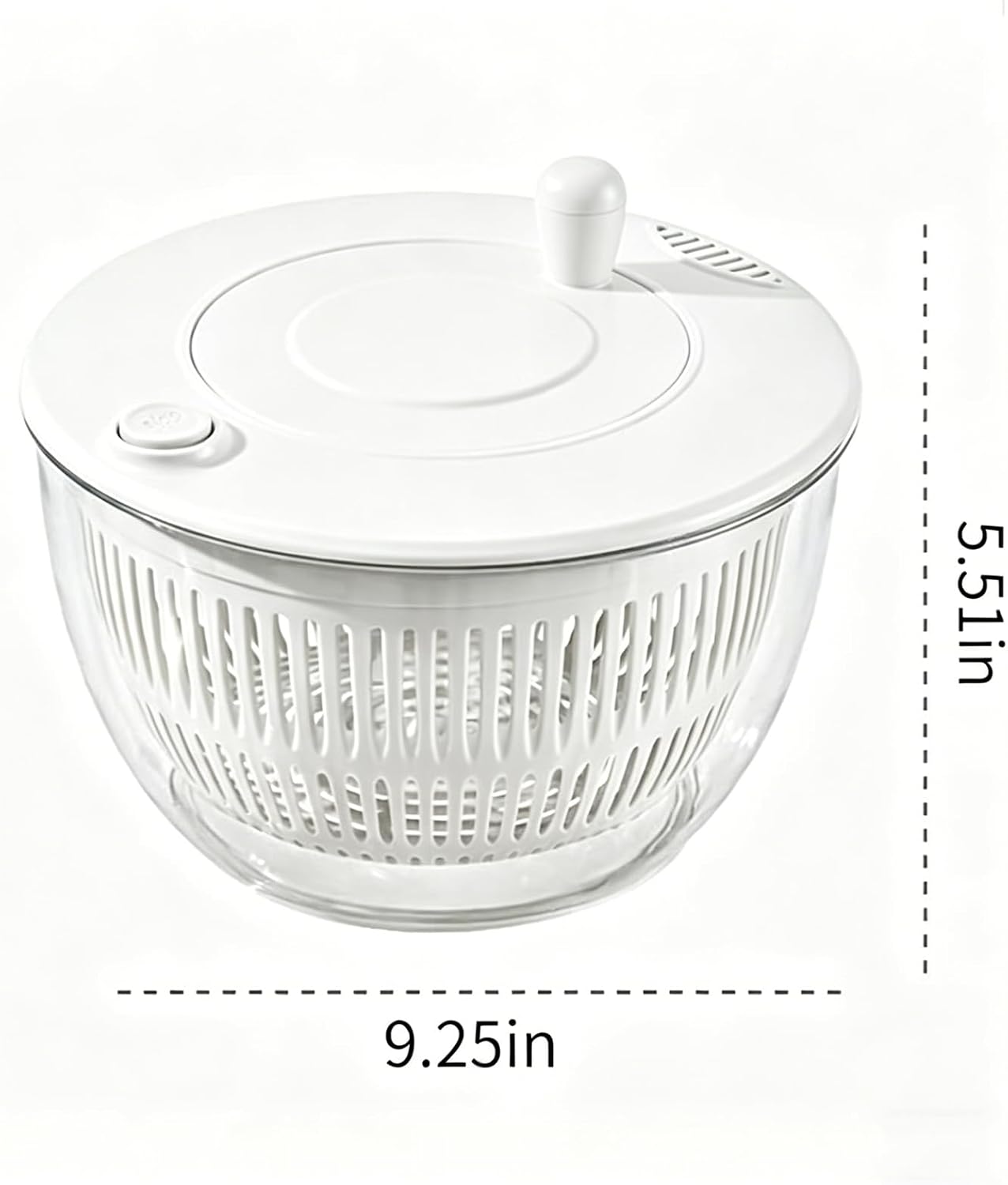 Ceruaxb Salad Spinner Chopper Large with 5 Blades Slicer, Vegetables Fruits Wash Bowl, Lettuce Spinner and Dryer, Egg Yolk Strainer Slicer Shredder for Kitchen Colander, 5.3 Qt, Green