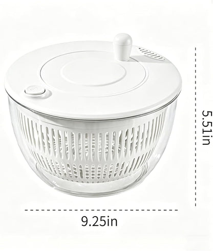 Ceruaxb Salad Spinner Chopper Large with 5 Blades Slicer, Vegetables Fruits Wash Bowl, Lettuce Spinner and Dryer, Egg Yolk Strainer Slicer Shredder for Kitchen Colander, 5.3 Qt, Green
