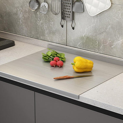 Stainless Steel Cutting Boards for Kitchen, Kneading Cutting Board Mats, Non-Slip Baking and Cutting Mat with Raised Borders, Suitable for Meat, Fruits, Vegetables, Bread, and Baking (#A_15.7x11.8")