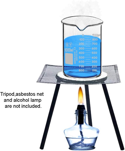 Graduated Glass Measuring Low Form Beaker Set (50ml+100ml+250ml)
