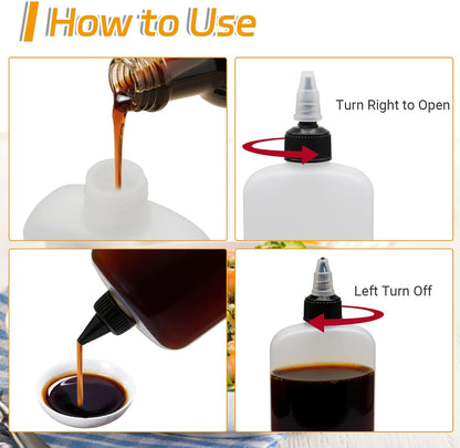 100ML Oil Dispenser Bottles, Leak-Proof Twist Cap Squeeze