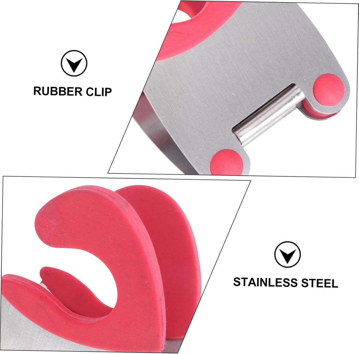 2 Pack Stainless Steel Pot Clip Spoon Rest Holder for Kitchen