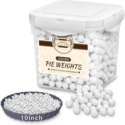 MOBYKE 2.2 LB Ceramic Pie Weights, Reusable Baking Beads for Pie Crust