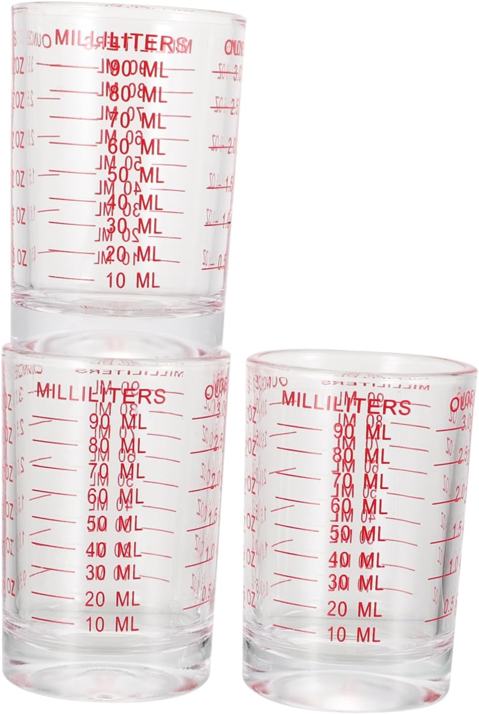 Alipis Pink Measuring Cups 3 Piece Set Graduated Kitchen Measuring Cups Easy to Clean