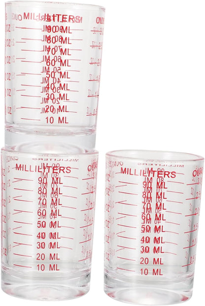 Alipis Pink Measuring Cups 3 Piece Set Graduated Kitchen Measuring Cups Easy to Clean