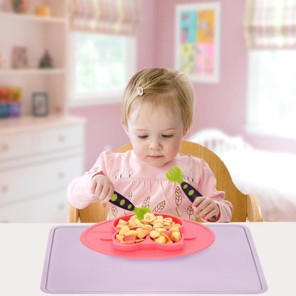 Extra Large Silicone Mats for Kitchen Counter, 27.6'' x 19.7'' Nonskid Silicone Placemats for Kids, Nonstick Purple Silicone Mat for Baking Crafts, Silicone Dab Mat Heat Resistant, 1Pack - Colors B