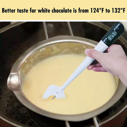 Efeng Candy Thermometer Spatula,Digital Cooking Thermometer with Pot Clip – Silicon Spatula with Meat Thermometer, Instant Read Temperature Reading for Candy,Chocolate,Grill Meat Cooking