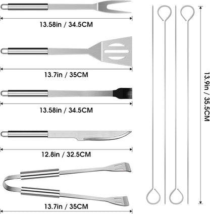 BBQ Utensil Set Stainless Steel Professional Barbecue Accessories