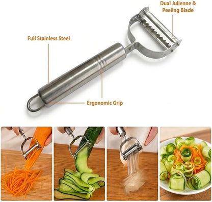 2PCS Multifunctional Julienne Vegetable Peeler for Potato Carrot