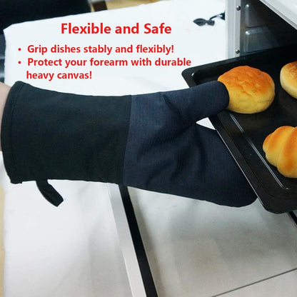 Yutat Silicone Oven Mitts - Oven Mitts and Pot Holders Sets Made of Non-Slip & BPA-Free Silicone, High Heat Resistant 500 Degrees, Perfect for Kitchen Cooking Baking BBQ, Peak Green