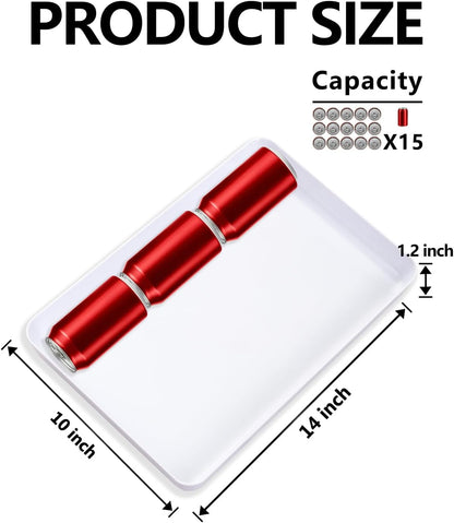 YOUBET 6 PCS Plastic Serving Trays - White Trays for Serving Food - Super Strong Disposable Platters, Heavy Duty Plastic Trays for BBQ, Picnic, Party, Wedding
