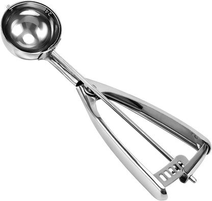Saebye 4 oz Scoop, Large Ice Cream Scoop with Trigger, #8 Cookie Scoop,