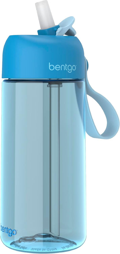 Bentgo Kids Water Bottle - Leak-Proof, Durable Tritan PFAS- & BPA-Free 15 fl oz, Kids/Toddlers Ages 3+ for School & Sports; Bite & Sip Spout, Carrying Handle, Dishwasher Safe (Unicorn)