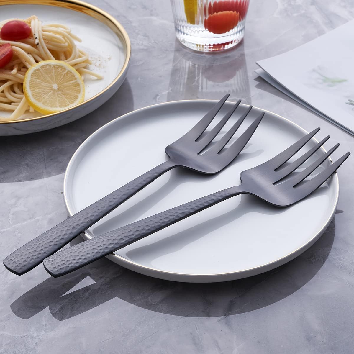 Matte Black Cake Pie Server Set