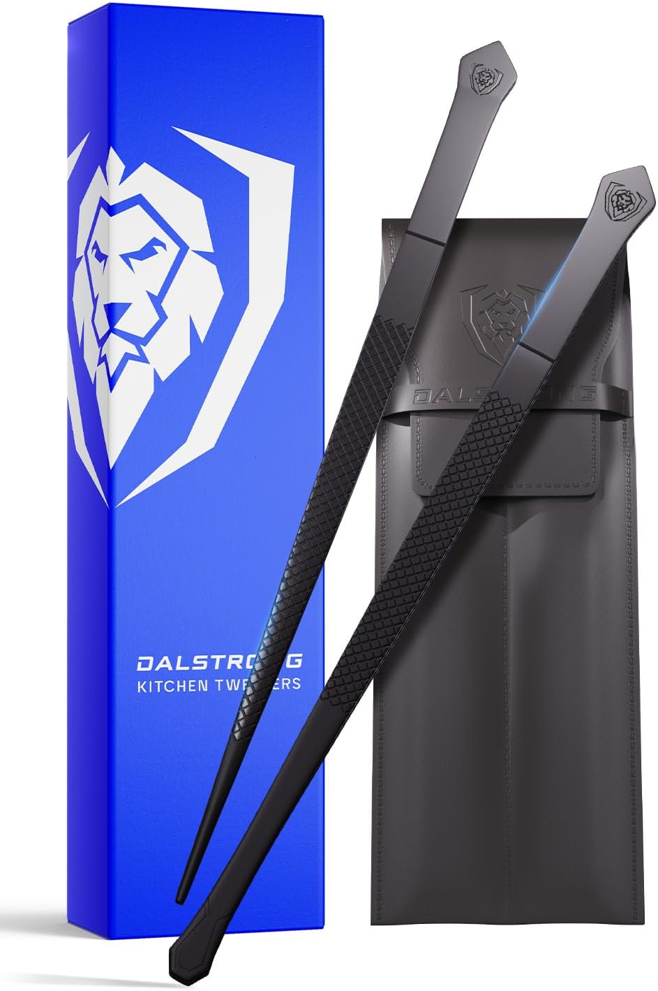 DALSTRONG Chef Tweezers Professional Kitchen Tongs- 12" high-precision Tweezer Tongs for Cooking - Stainless Steel Black w/vTitanium Coating -BBQ, Plating, Multi-use
