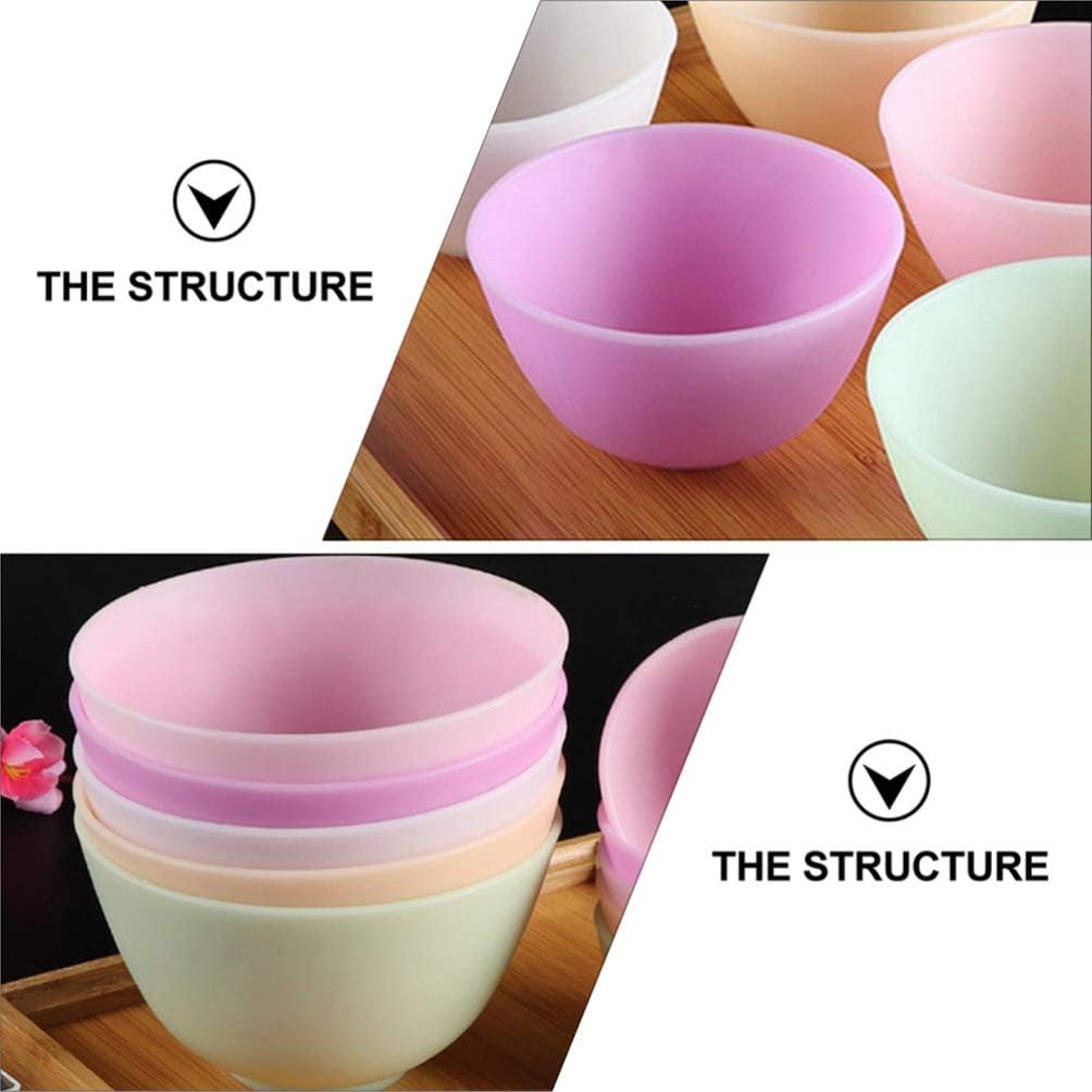 GLEAVI Diy Mask Mixing Bowl Set 3pcs Silicone Mixing Bowls for Face Mask Easy to Clean