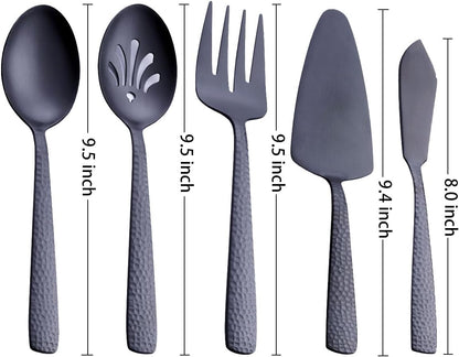 Matte Black Cake Pie Server Set