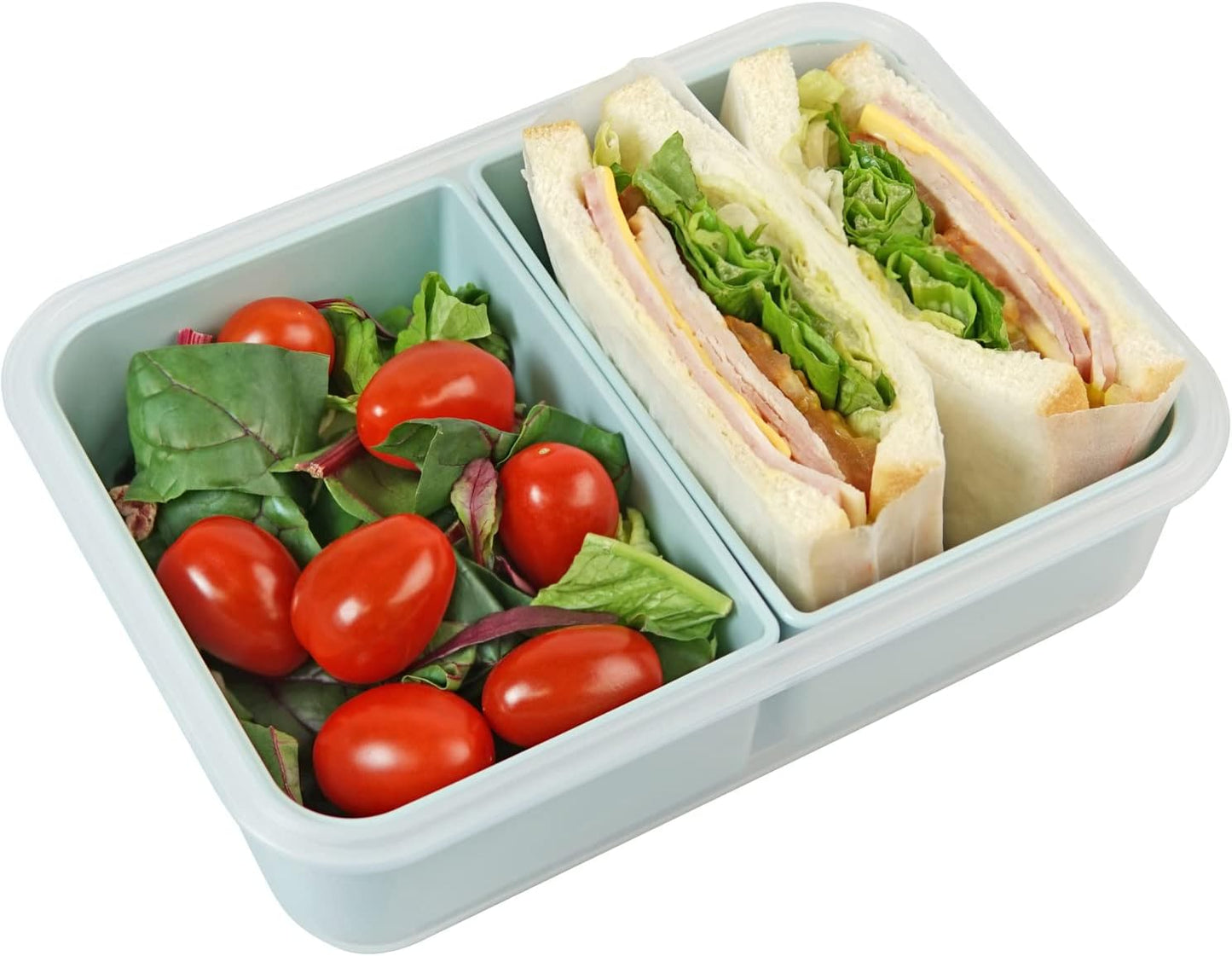 carrotez Food Storage Containers with 3 Removable Compartments, Food Prep Container with Airtight Lids, Portion Control Container, Microwave Safe, Reusable, 4.64 Cup (1100ml)