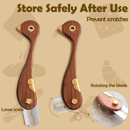 Bird Bread Lame Dough Scoring Tool with 10 Replacement Blades