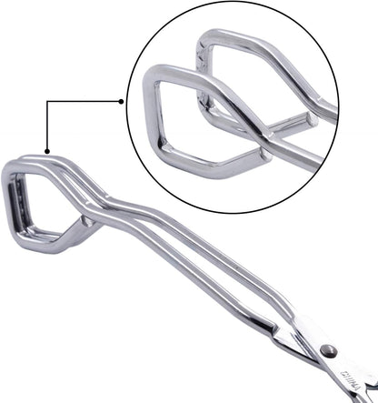 HINMAY Scissor Cooking Tongs 11-Inch Stainless Steel Wire Tongs Kitchen Scissor Tongs, Set of 2