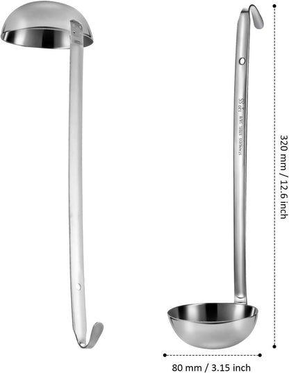 meekoo Stainless Steel Ladles Soup with Long Handle, 6oz