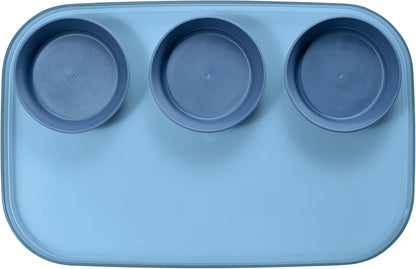 madesmart dipware 3 Bowl Serving Tray, Stackable & Removable Dip Bowls for Charcuterie, Guacomole, Snacks, Veggies, Premium Dishwasher & Microwave Safe, Multipurpose Plate & Bowl, Olive