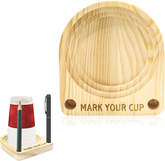 Hosting Essentials for Hosts and Parents, Cup Holders, Party Essentials, Solo Cup Holder with Marker Slot to Mark Drinks and Prevent Mix-Ups for Outdoor Parties, Birthdays and Family Gatherings