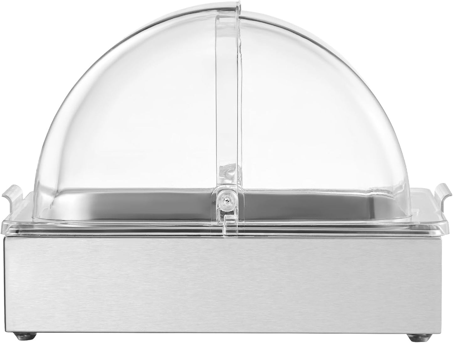 VEVOR Chilled Condiment Server Caddy, 5 Compartment Ice Cooled Serving Container, Plastic Fruit Garnish Tray Platter with Lid, for Taco Salad Bar Accessories, Party Home Restaurant Supplies