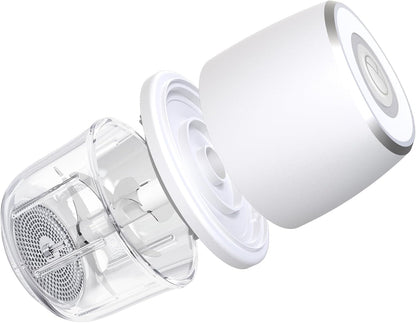 Electric Garlic Chopper With Glass Bowl Cordless Mini Food Processor（White）
