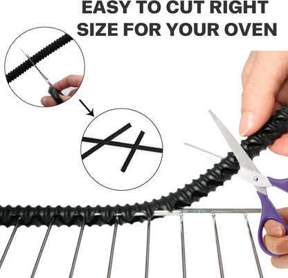 LeeYean 4 Pack Grey 14" + 2 Pack Black 22" Oven Rack Shields