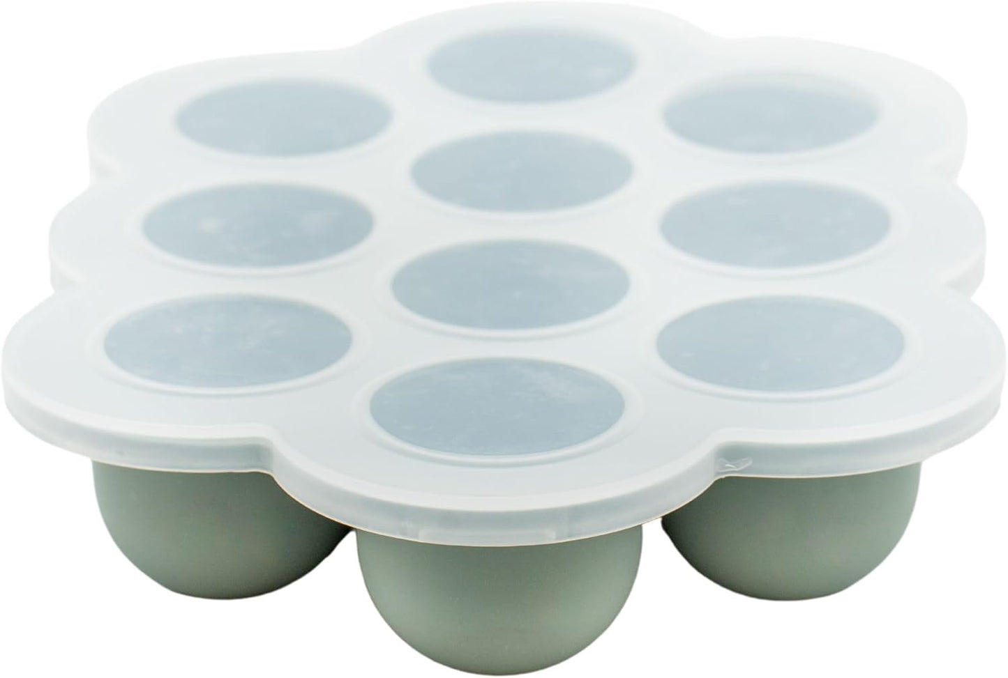 WeeSprout Silicone Freezer Tray with Clip on Lid Perfect Food Storage Container for Homemade Baby Food, Vegetable, Fruit Purees, and Breast Milk (Bright Blue, Six 3 Ounce Sections)