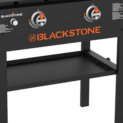 Blackstone Omnivore Outdoor Flat Top Gas Griddle w/Hard Cover, 28” - for Breakfast, BBQ & Grilling w/Steel Cooking Surface, Folding Side Shelves, Rear Grease System & Push-Button Ignition