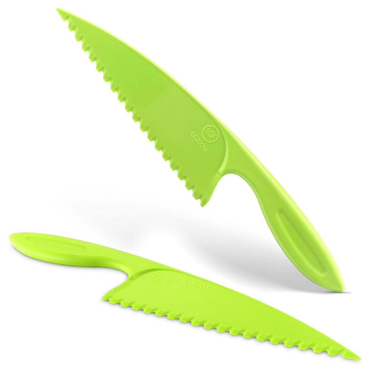 San Jamar Lettuce Knife,Green,12" L,Plastic,4" W LK200W - 1 Each