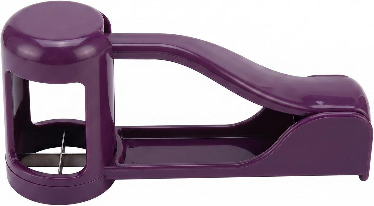 Mandoline Slicer Purple 16cm Manual Fruit Cutter, Handheld Grape Cutter Tool Multifunctional Fruit Vegetable Slicer Blueberries Food Chopper for Toddler Snacks Salads Home Kitchen DIY
