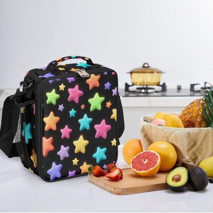 cfpolar Skull Skateboard Lunch Box for Boys Girls, Insulated Lunch Bags for Kids Reusable Mini Cooler Lunch Tote Lunchbox Thermal Meal Tote Kit with Shoulder Strap for Work School Picnic