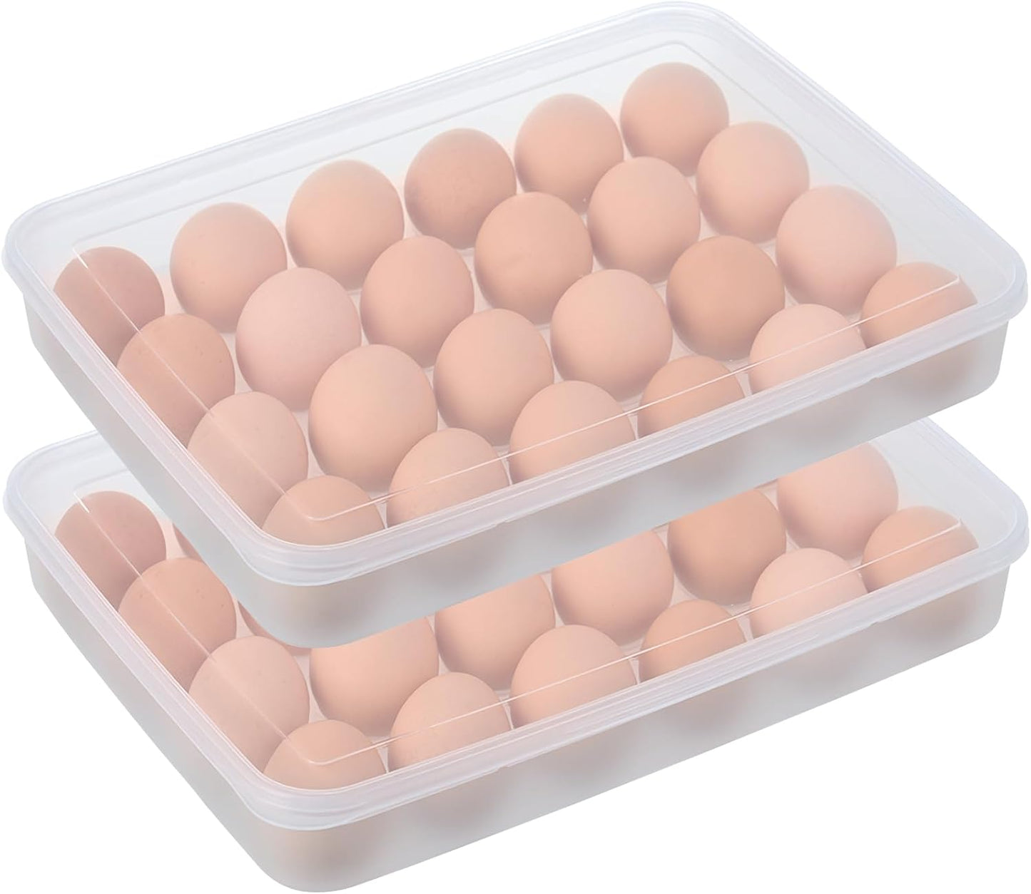 Egg Holder for 72 Eggs,3-Layer Plastic Egg Container,Deviled Egg Tray with Handle Lid,Devil Egg Holder for Refrigerator,Kitchen,Easter Party,Keep Fresh