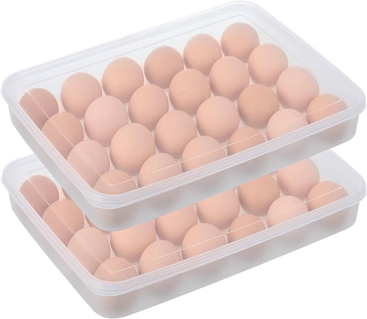 Egg Holder for 72 Eggs,3-Layer Plastic Egg Container,Deviled Egg Tray with Handle Lid,Devil Egg Holder for Refrigerator,Kitchen,Easter Party,Keep Fresh