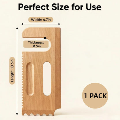 Wooden Grill Scraper – Solid Wood BBQ Grill Grate Cleaner, Bristle-Free Safe Grill Cleaning Tool for Outdoor