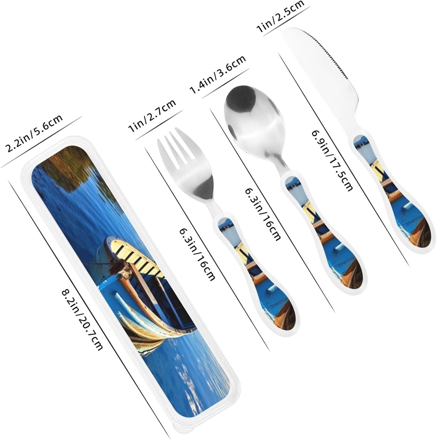 3-Piece Kids Silverware Set With Storage Case, Stainless Steel Reusable Children Safe Knife Spoon Fork Set Animal Cartoon Owls Cute Children Flatware Set For Kids Lunch Box