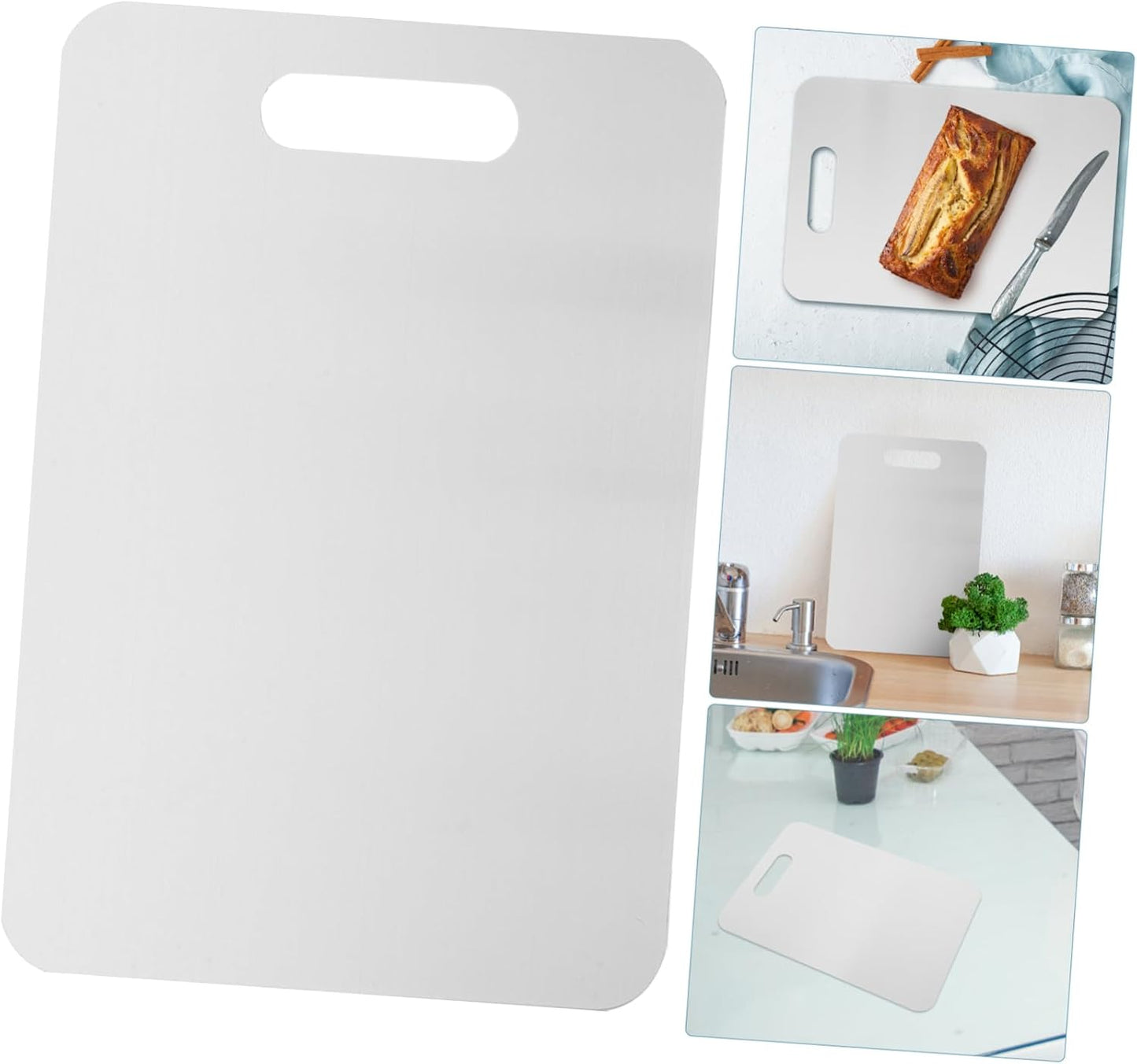 LABRIMP Cutting Mat Stainless Steel Food-safe Non-slip Suitable for Fruits Vegetables Meat Kitchen Essential