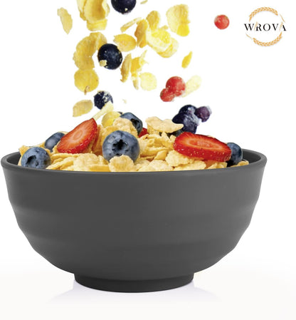 Wheat Straw Bowl Sets,8 PCS Unbreakable Cereal Bowl 26 OZ,Microwave and Dishwasher Safe Bowls,Bowl Sets for Camping and Picnic BPA Free Colorful Salad Bowls for Serving Soup,Oatmeal and Fruit Etc…