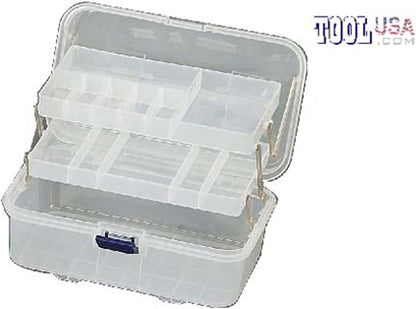 BIN BUDDY 3-Layer Stackable Clear Plastic Boxes | Removable Dividers | 5.75" (14.6 cm) x 5.75" (14.6 cm) x 5" (12.7 cm) | Ideal for Craft & Garage Organizing