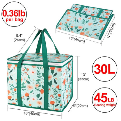 Insulated Food Delivery Bag, XXXL Insulated Reusable Grocery Cooler/Hot Bags, Tote Bag for Shopping/Travel/Doordash, Catering Bag Doordash 22x14x13, Black, 1-Pack