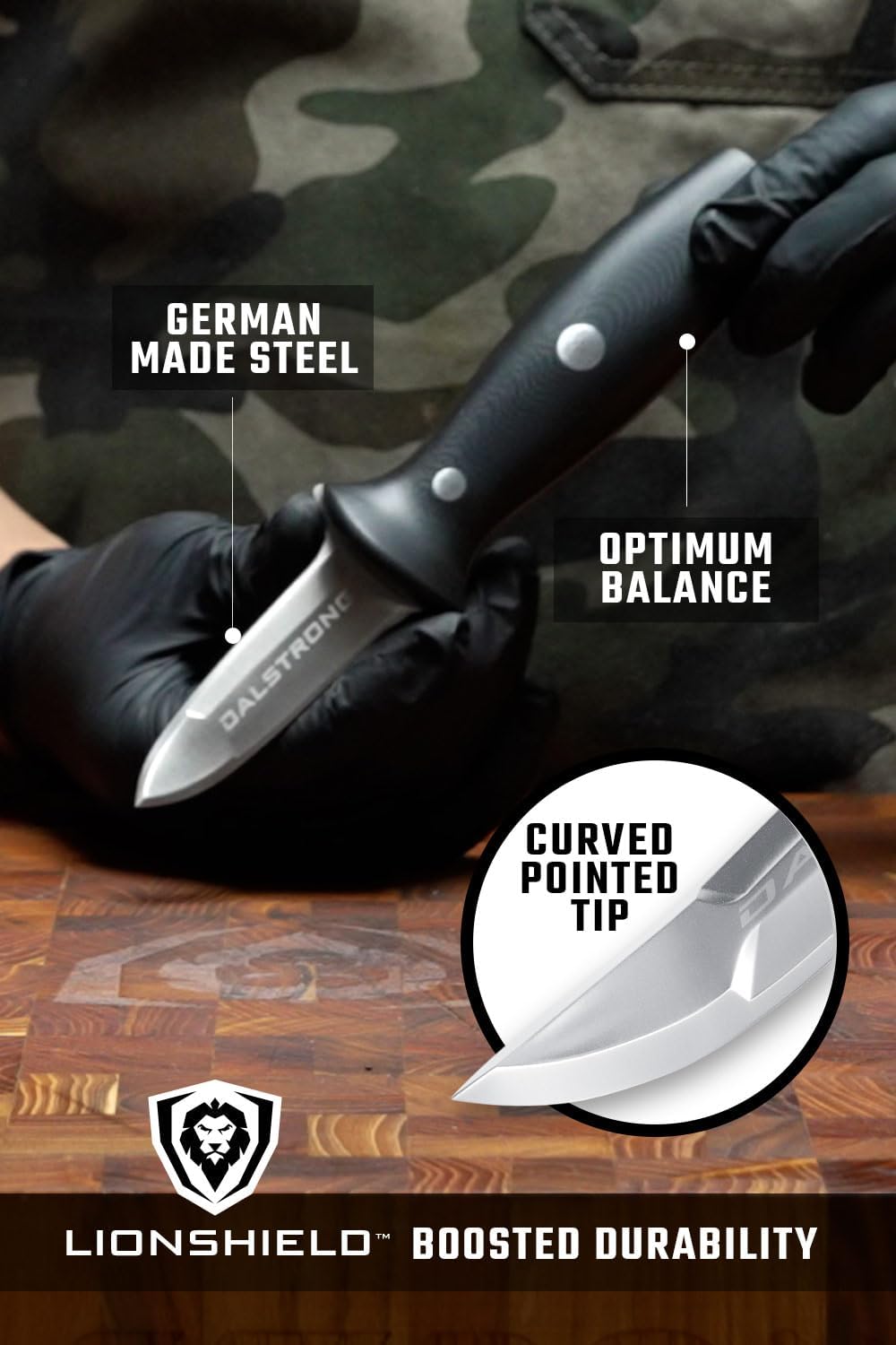 Dalstrong 3" Oyster & Clam Shucking Knife - German Steel
