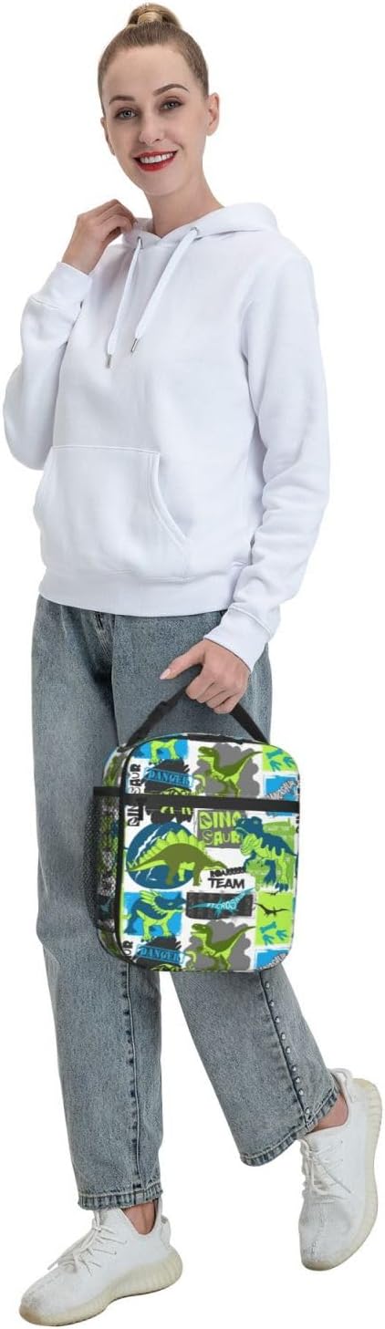 Black Cat Reusable Lunch Box Food Bag Insulated Lunch Bag for Teenage Boys Girls School Beach
