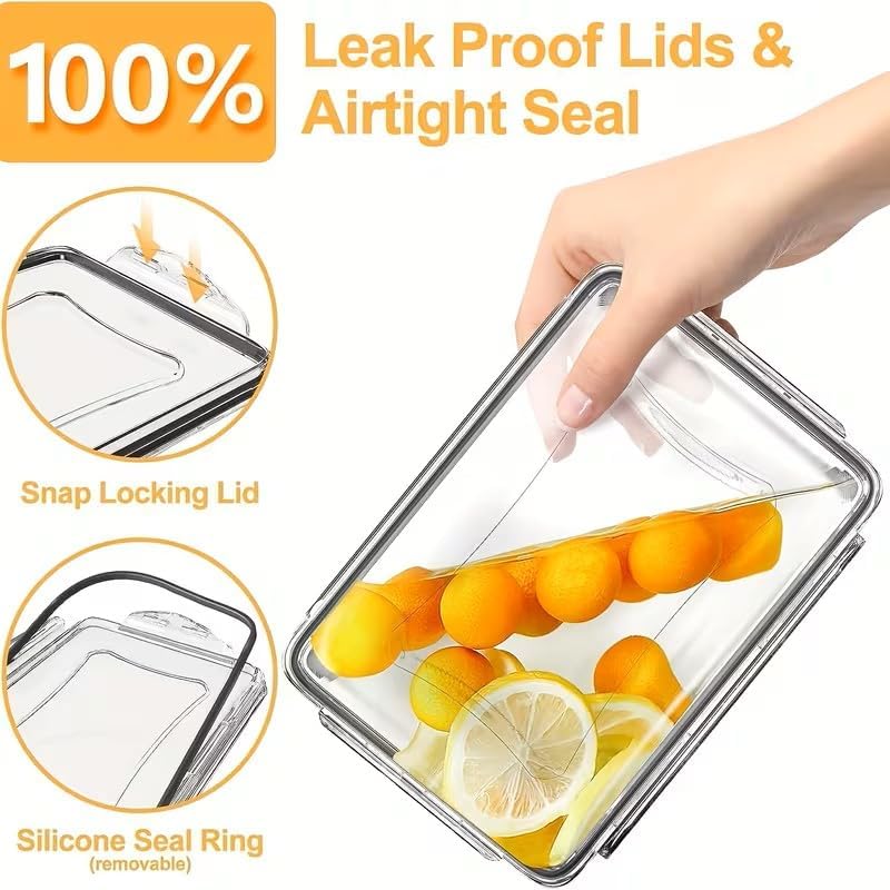 48-Piece Meal Prep Containers Set With Airtight Lids,BPA Free Food Storage Containers For Leftovers Leakproof Stackable Freezer/Microwave/Dishwasher Safe (24, Rectangular+Roud)