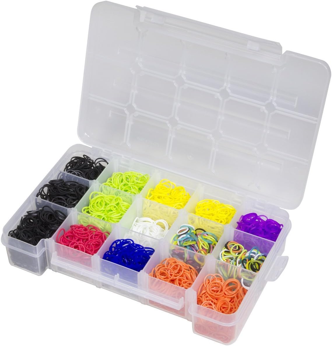Akro-Mils 05705 Plastic Portable Parts Storage Case for Hardware and Crafts with Hinged Lid and 4 Adjustable Dividers, (8-3/8-Inch x 5-Inch x 1-5/8-Inch), Small, Clear