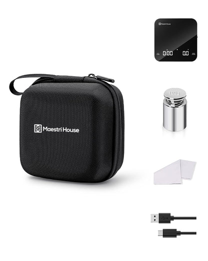 Maestri House S2 Espresso Coffee Scale with Timer, Barista Kit, 2kg/0.1g