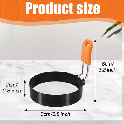 4 Set 3.5" Nonstick Egg Rings, Large Ring for Frying Eggs
